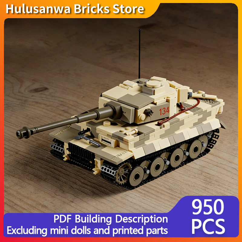 Heavy Equipment Lego - โมเดลรถถังทหารขนาดใหญ่ MOC ตัวต่ออิฐบล็อก อุปกรณ์สงคราม เทคโนโลยีแบบโมดูลาร์ ของขวัญวันหยุด