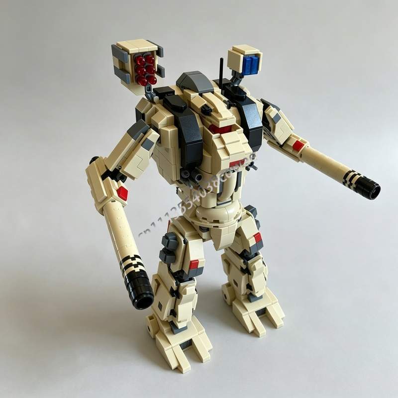 Heavy Equipment Lego - หุ่นยนต์จู่โจมหนักแบบทะเลทราย 1198 ชิ้น ชุดตัวต่อ MOC ของเล่นเสริมพัฒนาการ