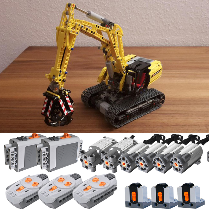 Heavy Equipment Lego - ใหม่การวิเคราะห์Excavator Full RCรุ่นBuilding Blocks DIY MOC
