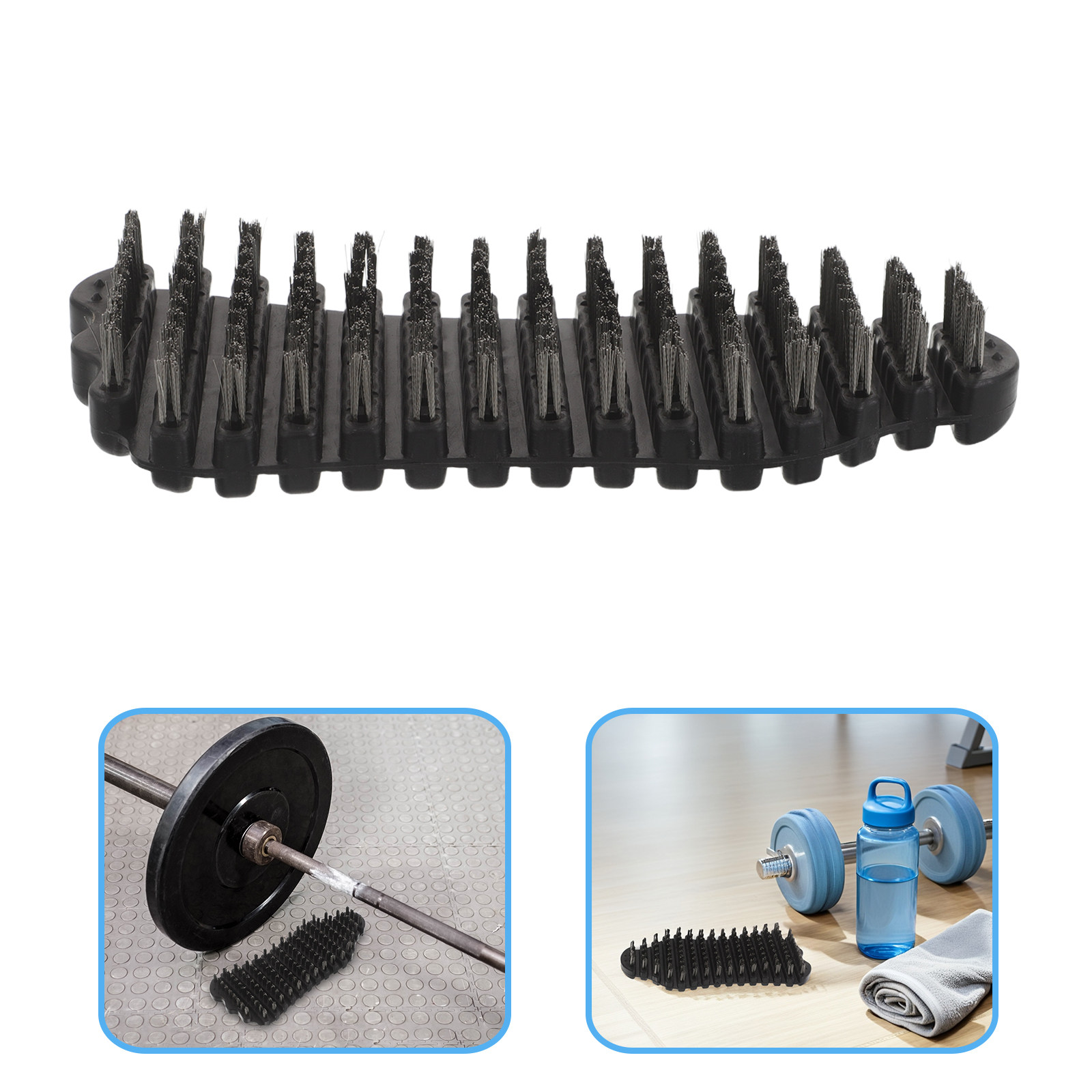 Tools Heavy Equipment - แปรงลวดเหล็กสำหรับทำความสะอาดบาร์เบลล์ ทนทาน โค้งงอได้ ใช้ถือทำความสะอาดอุปกรณ์ฟิตเนส อุปกรณ์ออกกำลังกาย กำจัดสนิม