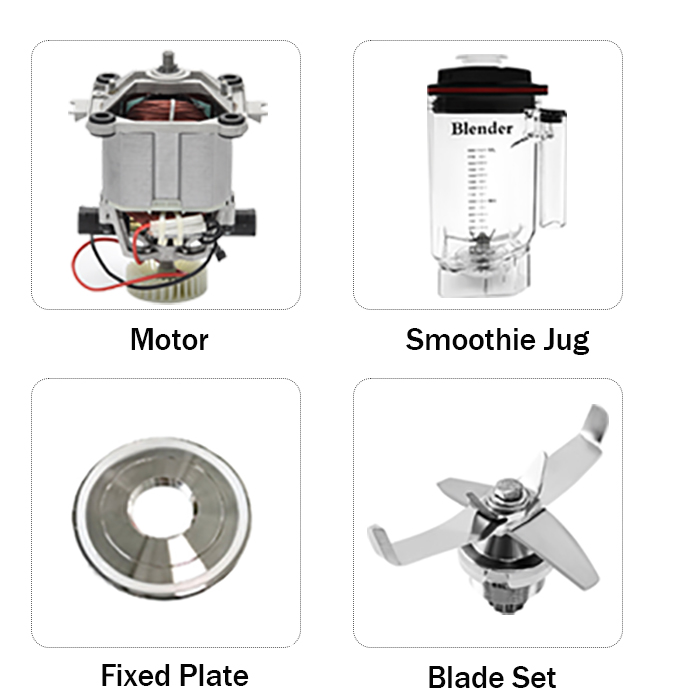 Heavy Equipment Kitchen - เครื่องปั่นอเนกประสงค์กำลังสูง 1.8 ลิตร สำหรับครัวเชิงพาณิชย์ สีขาว ทนทาน