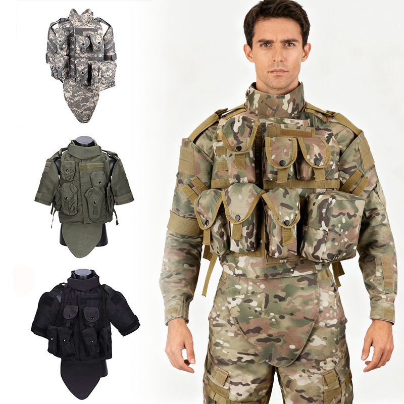 Heavy Equipment Zone - เสื้อกั๊กฝึกยุทธวิธีแบบปรับได้ เสื้อกั๊กป้องกันหนักสำหรับทหาร อุปกรณ์ต่อสู้กลางแจ้ง เสื้อกั๊กเล่นบทบาทสมมติในพื้นที่มืด