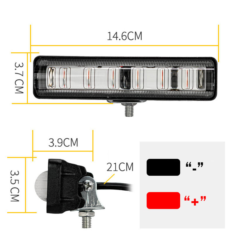 ไฟเตือนรถยกสีแดง 18W 6LED ไฟสว - Heavy Equipment Working บทวิจารณ์และราคา