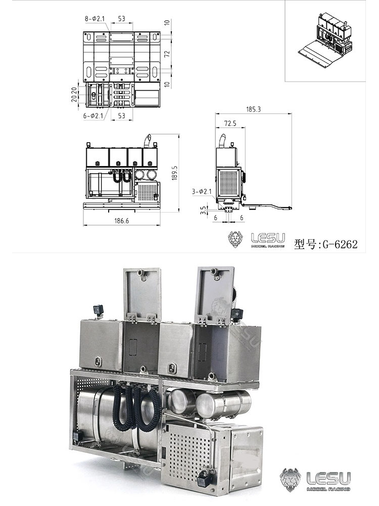 ชั้นวางอุปกรณ์หนักโลหะ RC 1/14 - Dump Truck Heavy Equipment บทวิจารณ์และราคา