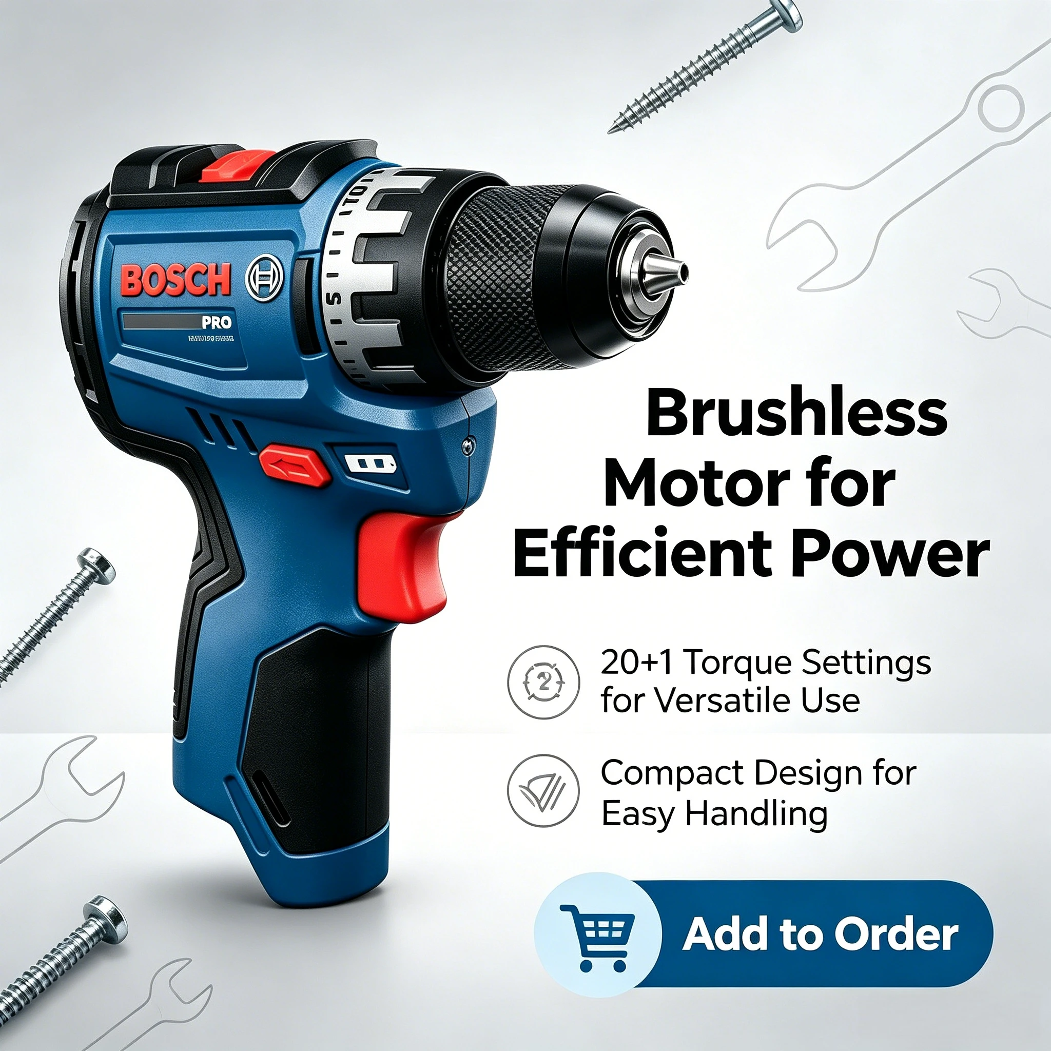 สว่านไร้สาย Bosch Professional - Tools Heavy Equipment บทวิจารณ์และราคา