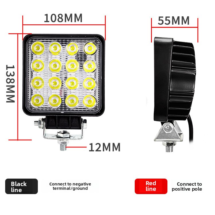 ไฟทำงาน LED 48W 16LED ขนาด 4 น - Heavy Equipment Working บทวิจารณ์และราคา